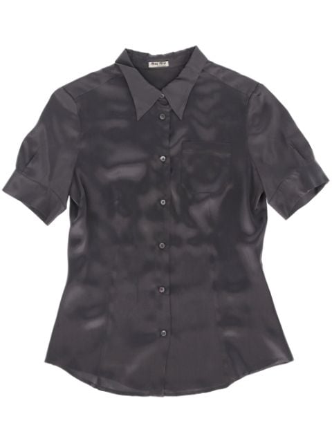 Miu Miu Pre-Owned camisa de satén de seda 2000