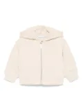 Burberry Kids Equestrian Knight zipped cotton hoodie - Neutrals