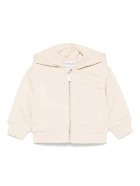 Burberry Kids Equestrian Knight zipped cotton hoodie