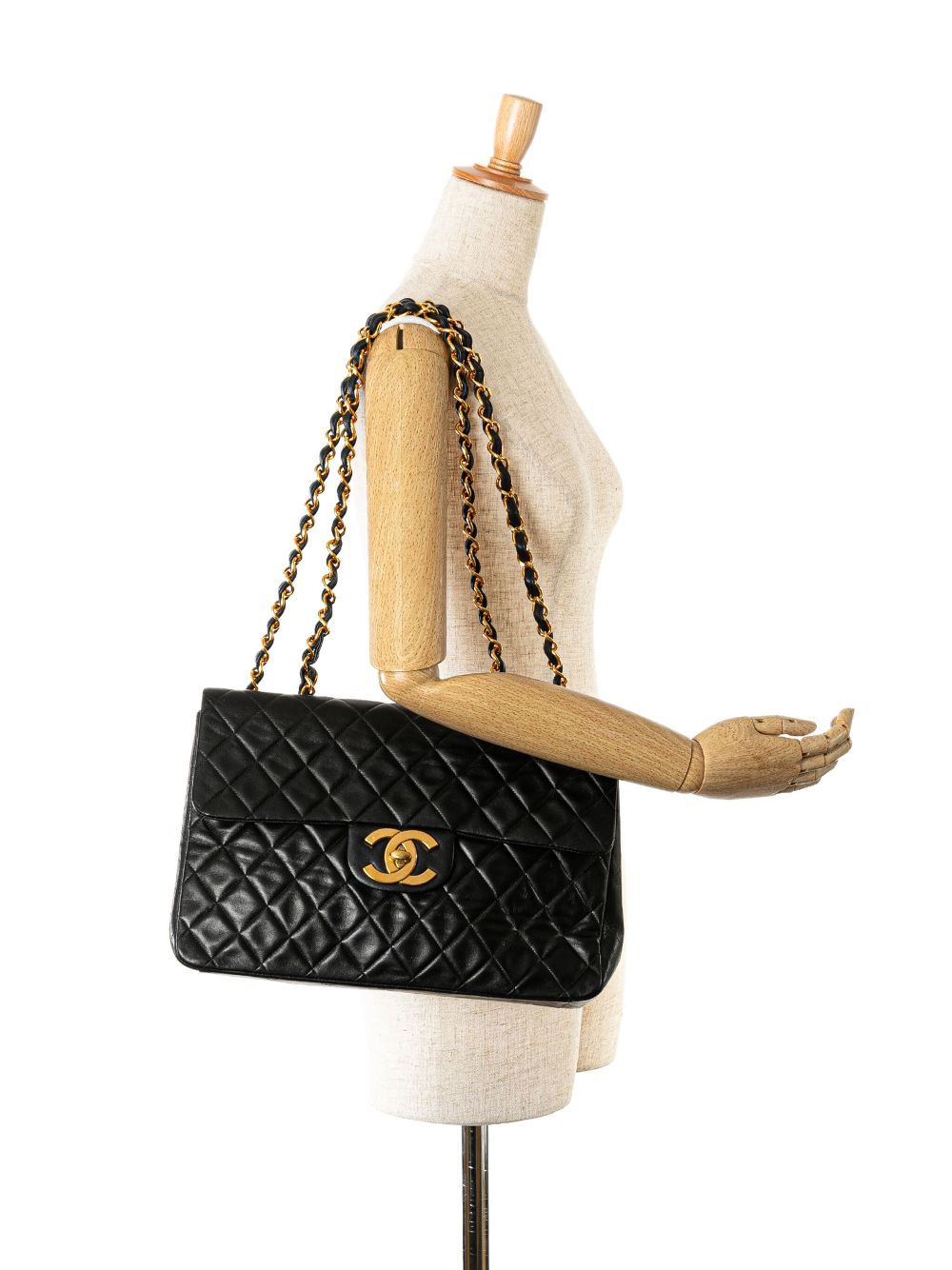 Cheap HOT SALE CHANEL 1994-1996 Maxi Classic Lambskin Single Flap shoulder bag Women