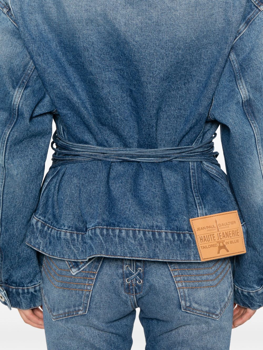 Shop Jean Paul Gaultier Lace-up Jacket In Blue