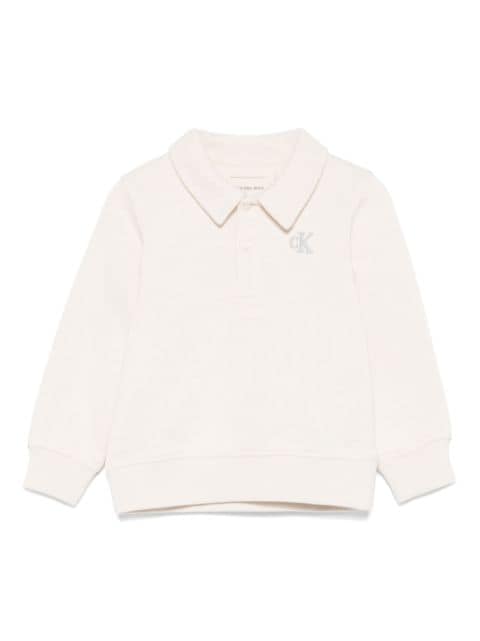 Calvin Klein Kids logo-embroidered polo sweatshirt