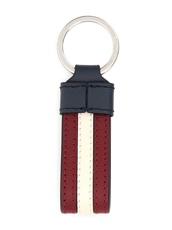 Bally logo-print Leather Keyring - Farfetch