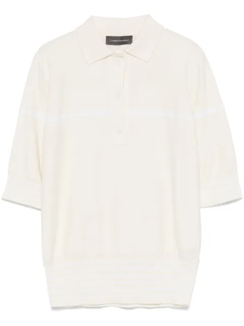 Lorena Antoniazzi purl-knit polo top