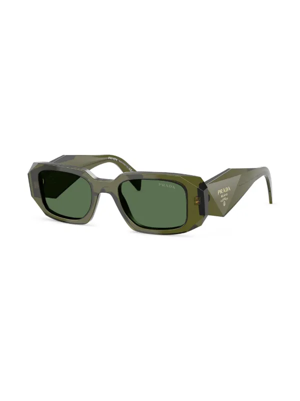 Prada Eyewear SPR17W rectangle-frame Sunglasses | Green  display picture 2