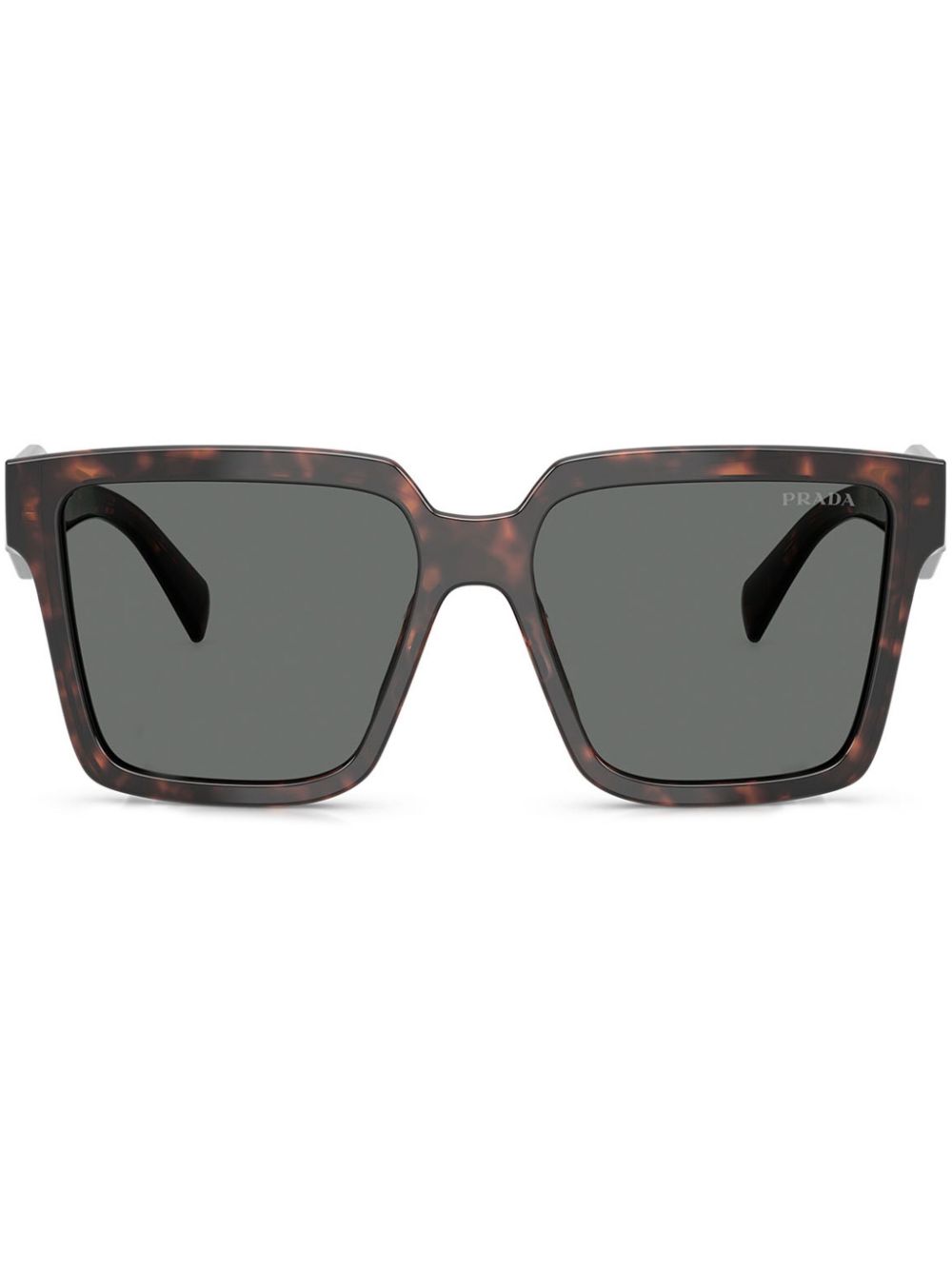 Prada Eyewear Zonnebril met vierkant montuur Bruin