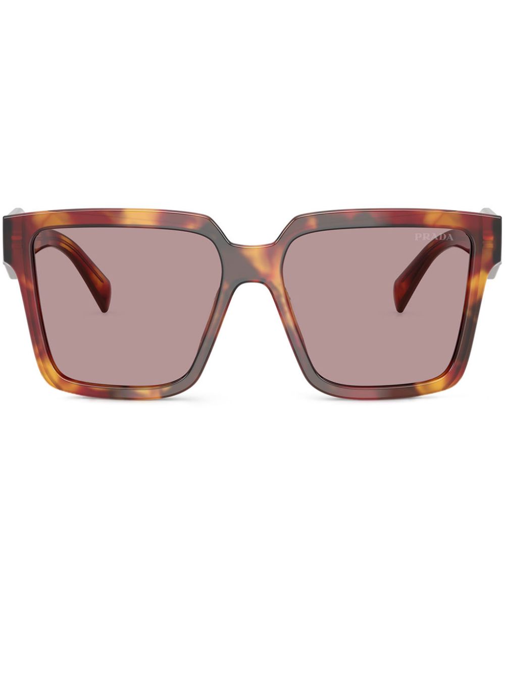 Prada Eyewear Zonnebril met vierkant montuur Bruin