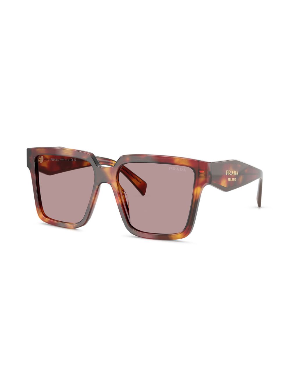 Prada Eyewear Zonnebril met vierkant montuur - Bruin