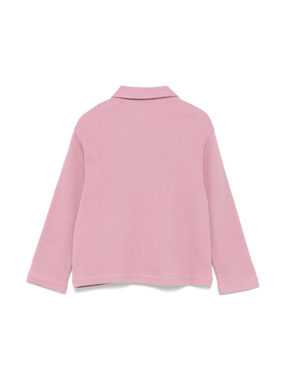 Shop Golden Goose Waffle-knit Cardigan In Pink