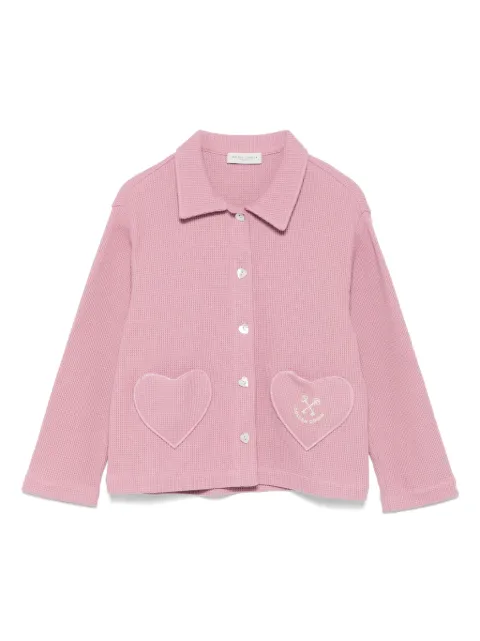 Golden Goose Kids Cardigan de tricô waffle