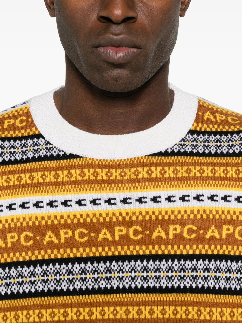 Shop Apc Malcolm Sweater In Brown