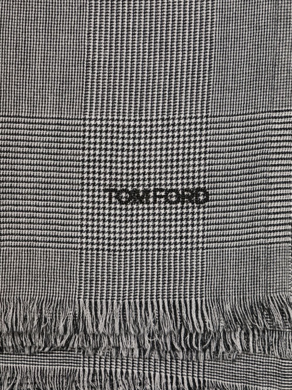 TOM FORD Prince of Wales scarf - Zwart