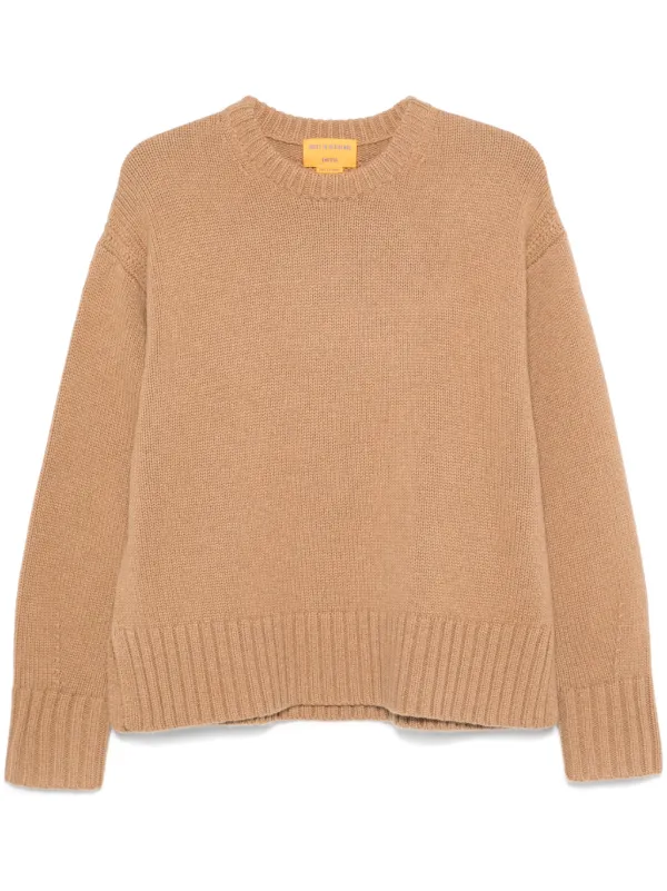 Guest In Residence Cozy Crew Sweater in Brown