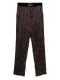 TOM FORD cheetah print pajama trousers - Brown