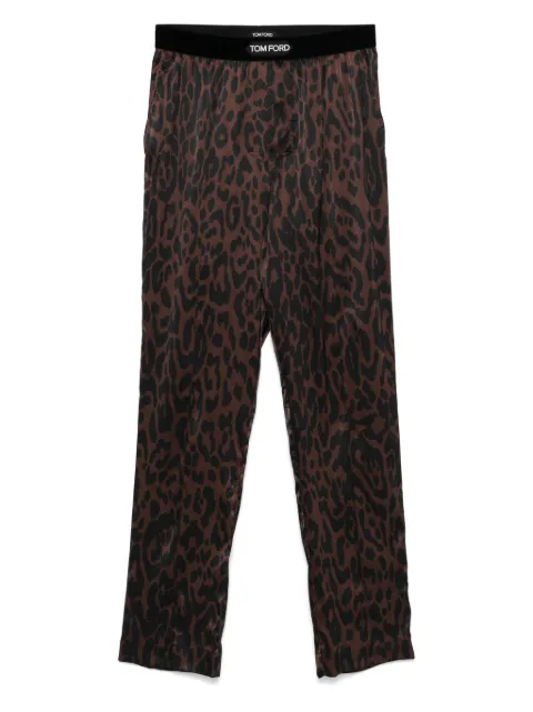 TOM FORD pantalones de pijama con estampado de leopardo