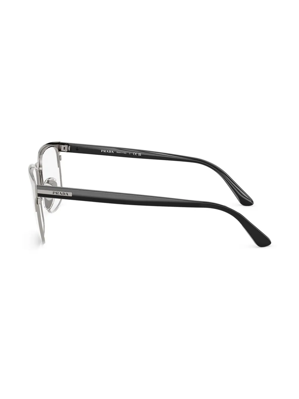 Prada Eyewear Bril met logoprint Grijs