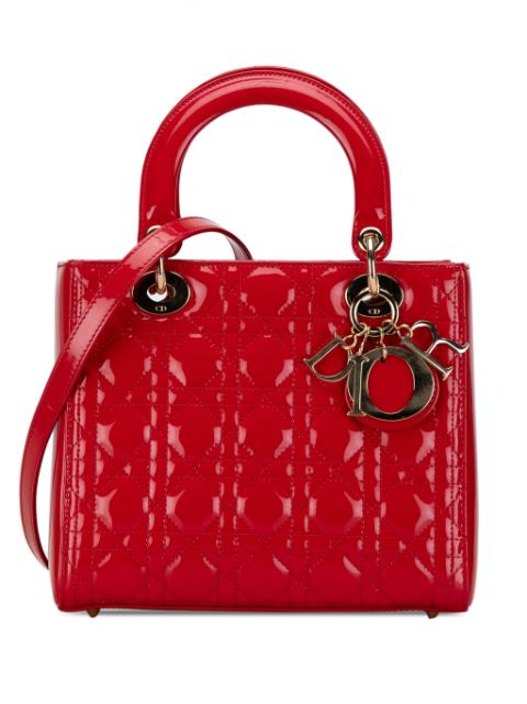 Christian Dior 2015 Medium Patent Cannage Lady Dior satchel Women