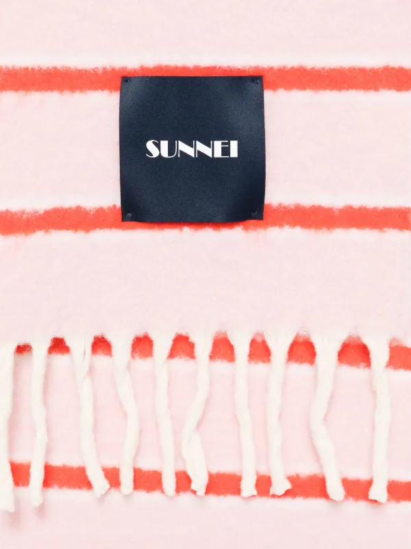 Sunnei Striped Scarf | Pink | FARFETCH AU