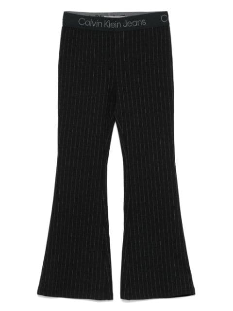 Calvin Klein Kids pinstripe flared trousers