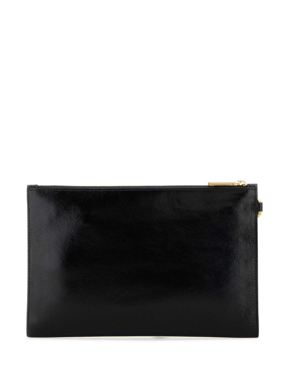 Shop Bally Leather Clutch Bag In Black