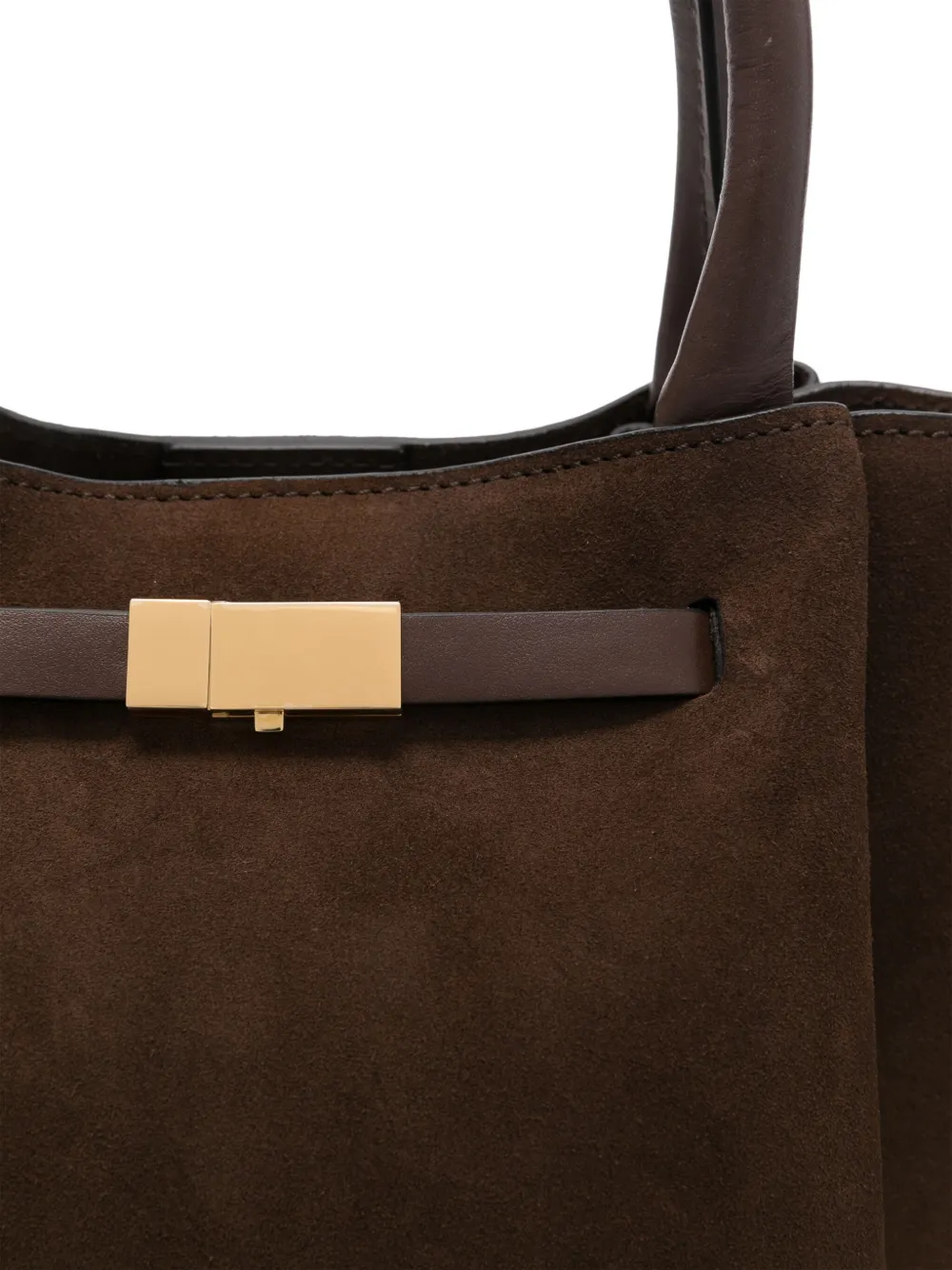 Demellier Midi New York Tote Bag In Brown