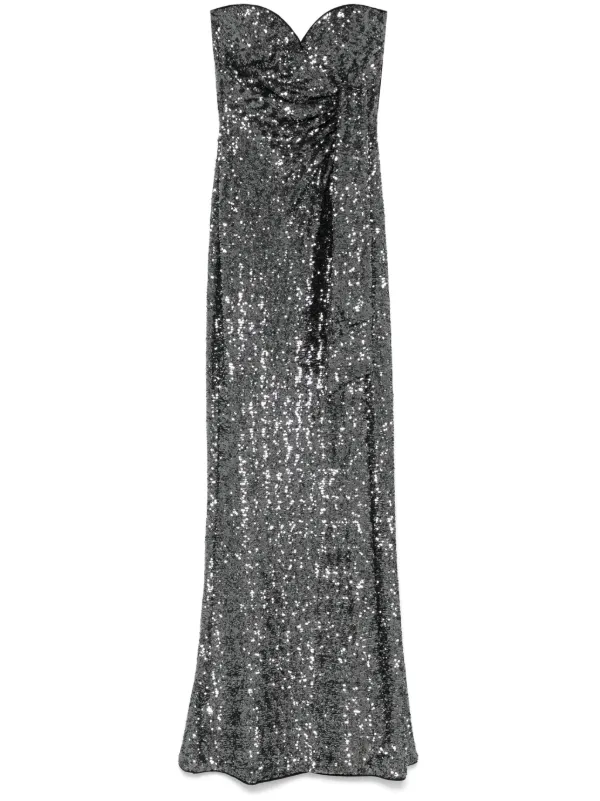 fitted lace wedding dress Black Sparkling Moments Sequin Maxi Dress