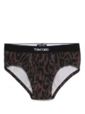 TOM FORD cheetah-print boxers - Brown