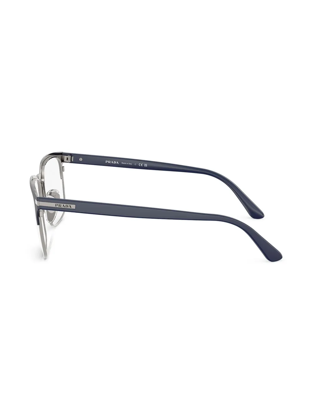 Prada Eyewear Bril met rechthoekig montuur Blauw