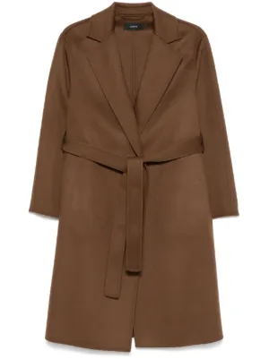 Loro Piana ダブルブレスト シルクコート | ブラウン | FARFETCH JP