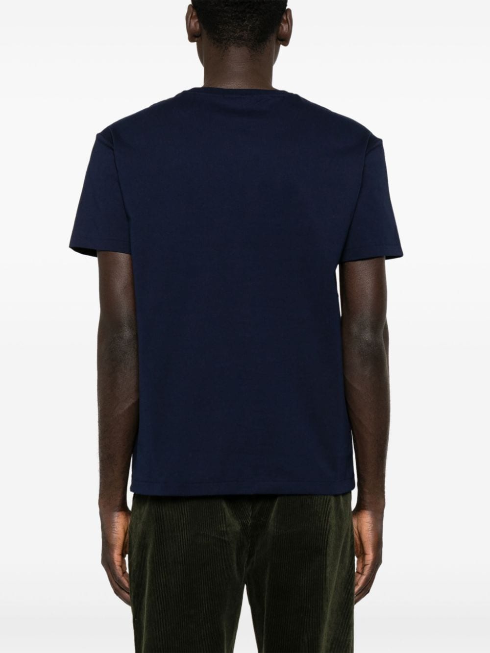 Shop Polo Ralph Lauren Logo-embroidered T-shirt In Blue