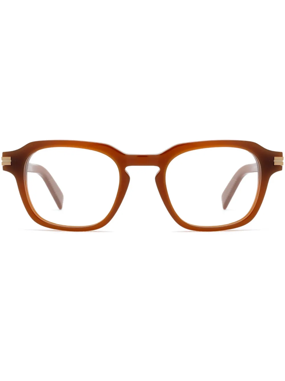 Zegna Square-frame Glasses In 褐色