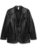 Sunflower leather blazer - Black