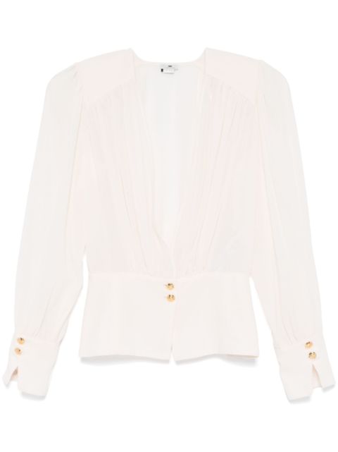 Elisabetta Franchi pleated-detail blouse 