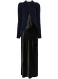 Christopher Esber twist front cashmere dress - Blue