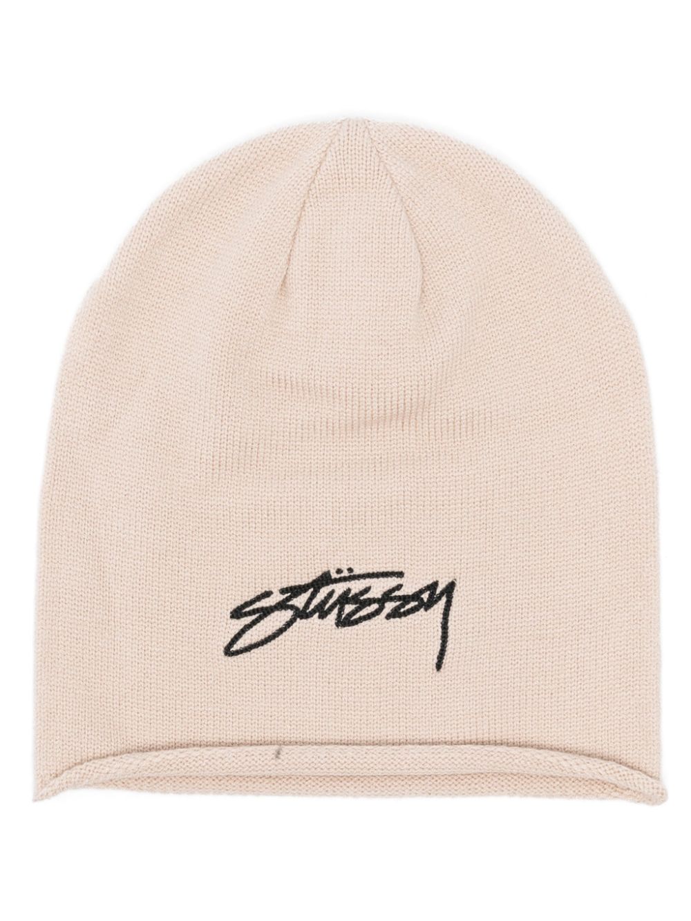 Stussy logo embroidered Beanie Hat Neutrals FARFETCH UK