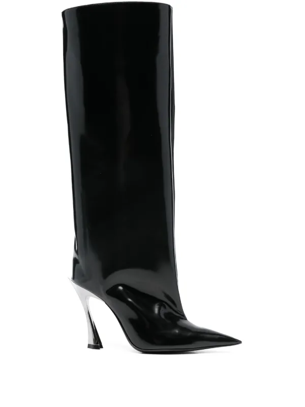 Mugler 95mm Fang Boots in Black
