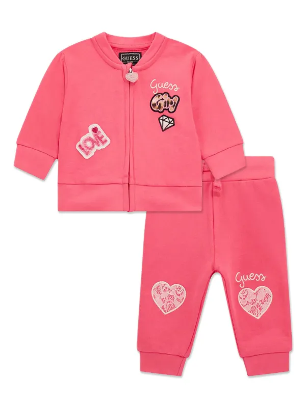 guess kids Love tracksuit kids Fabric 12 mth Pink