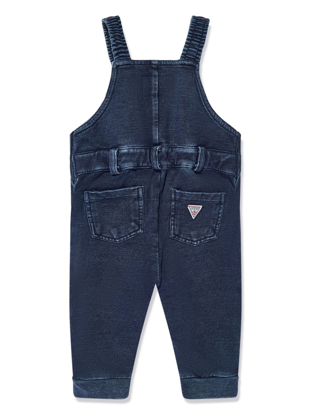 guess kids logo-embroidered denim dungaree - Blauw