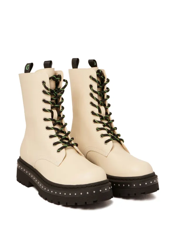 Guess combat boots brown hotsell