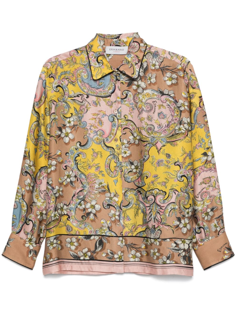 ERMANNO FIRENZE floral-print shirt - Yellow