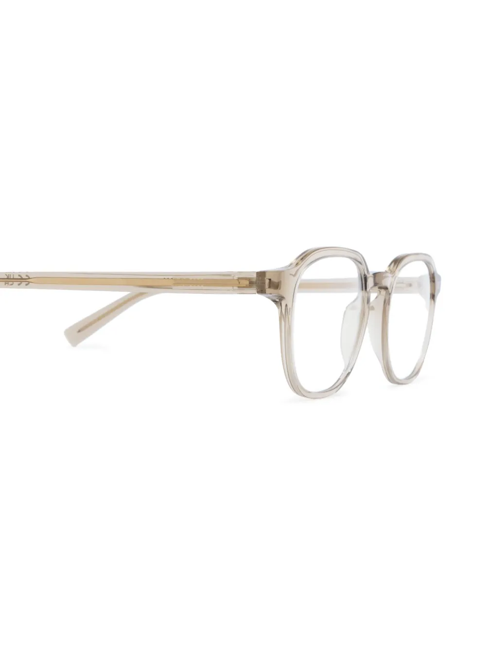 Zegna Bril met rond montuur Beige