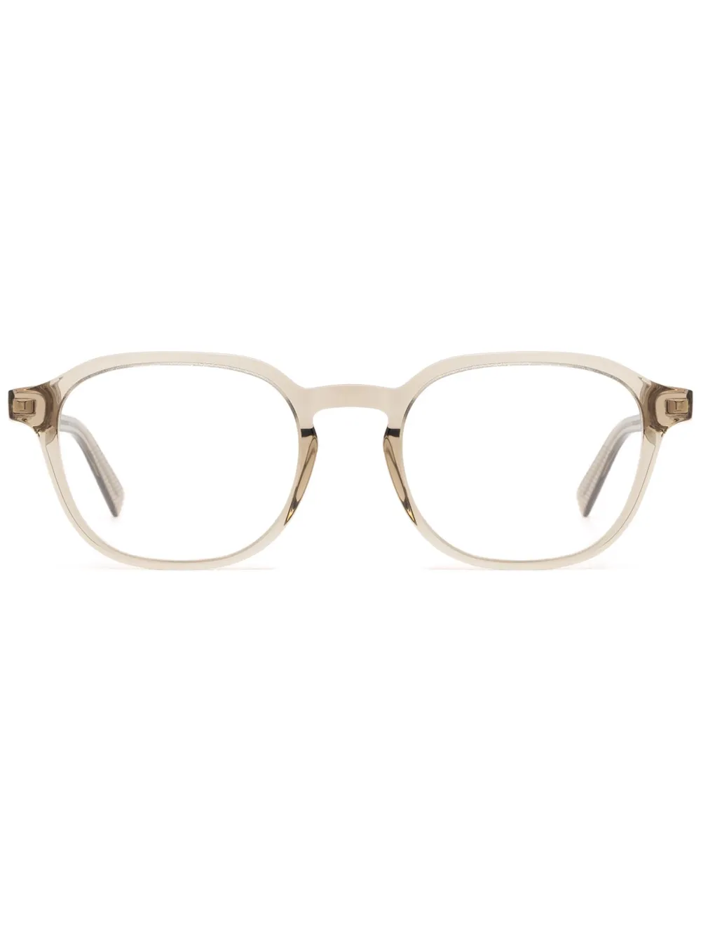 Zegna Bril met rond montuur Beige