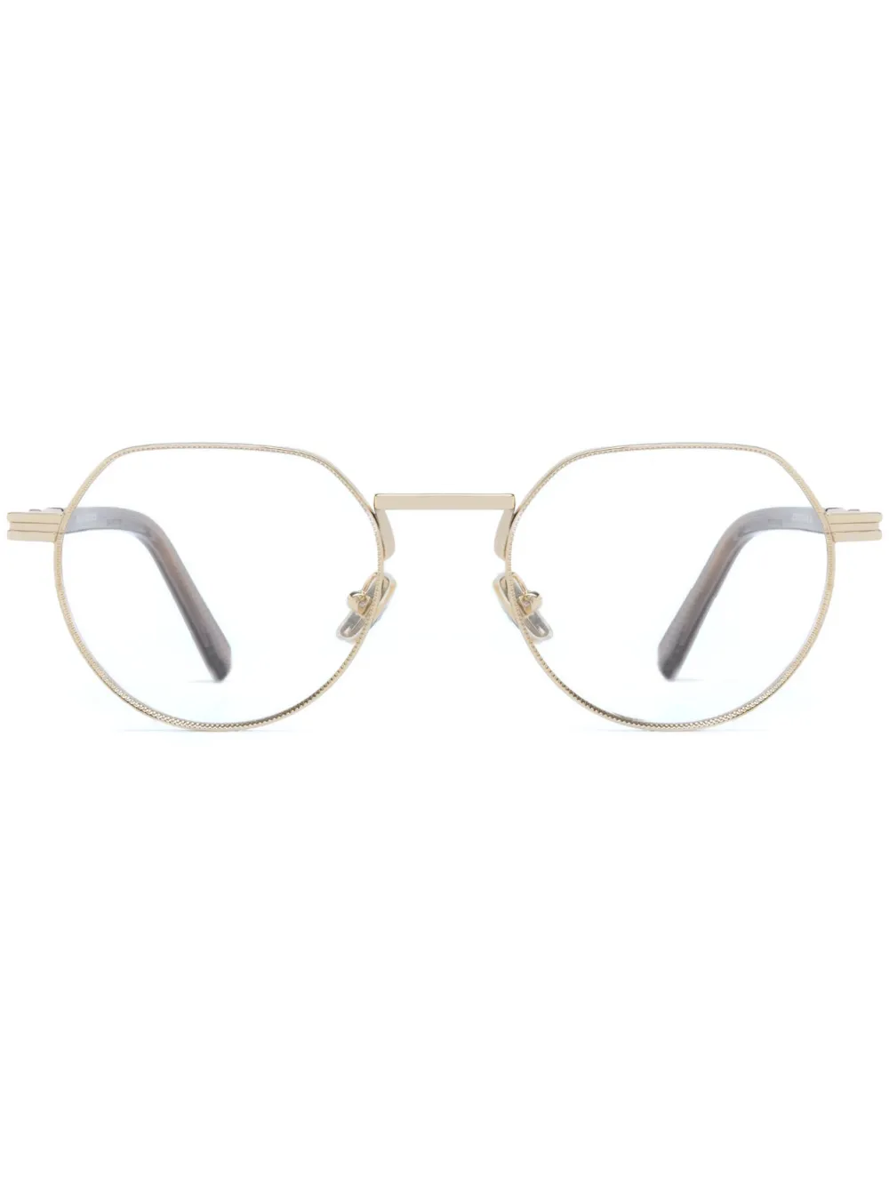 Zegna round-frame glasses | Gold | Image 1