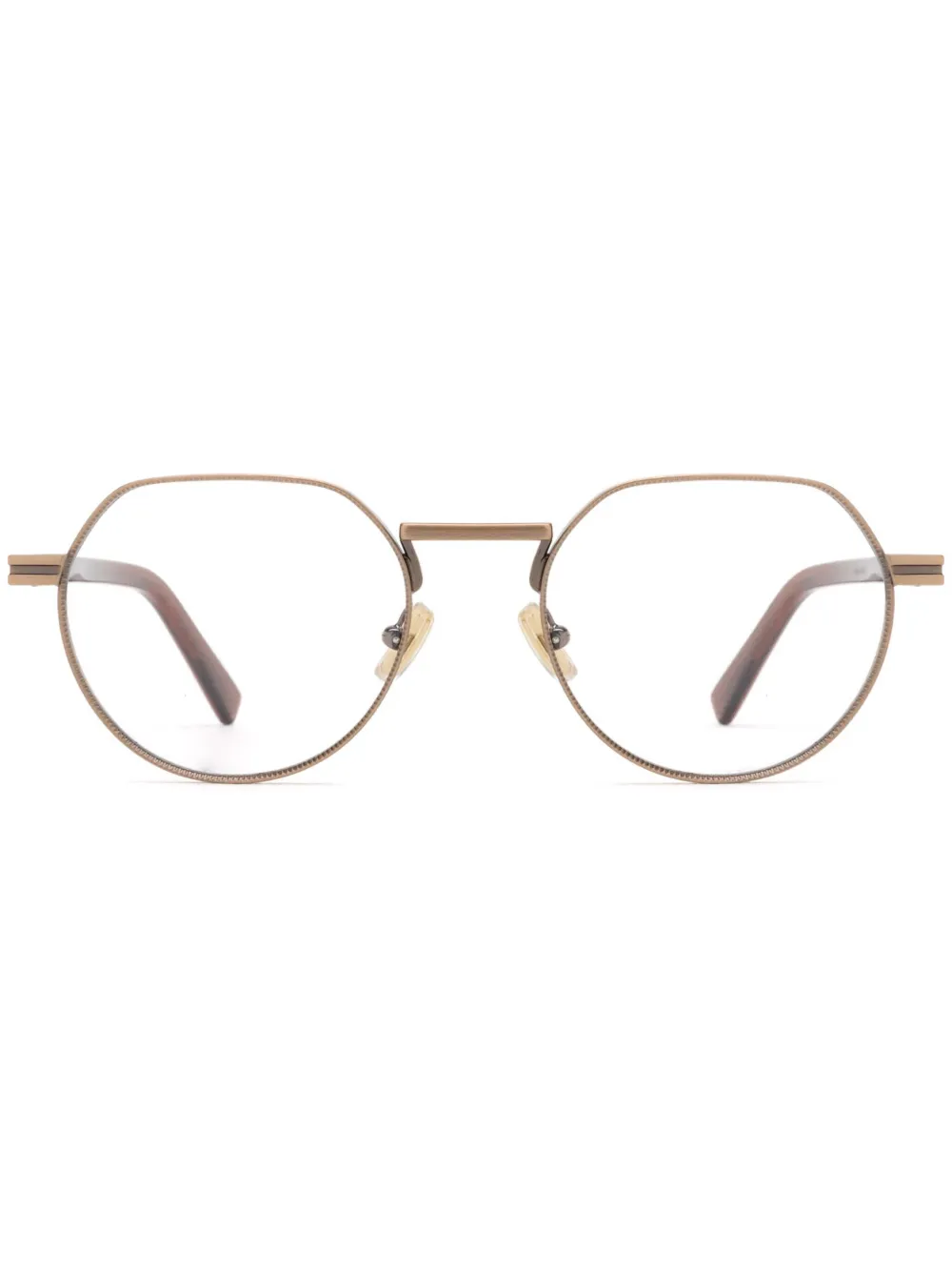 Zegna geometric-frame glasses | Gold | Image 1