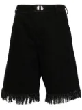 Christopher Esber deconstruct denim jort shorts - Black