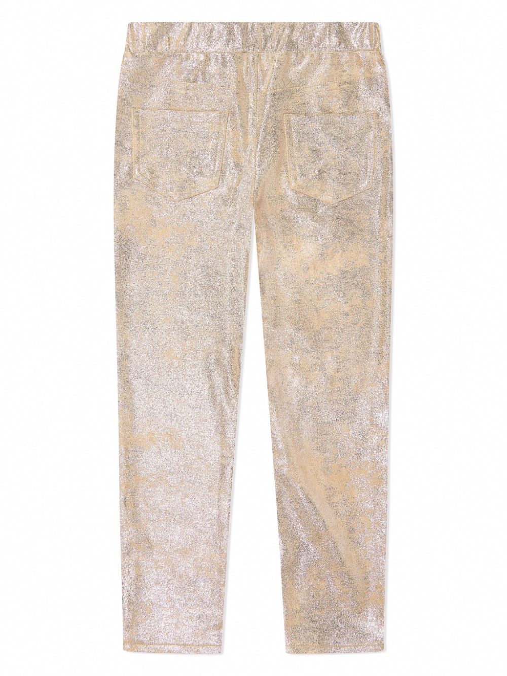 guess kids glitter-embellished trousers - Goud