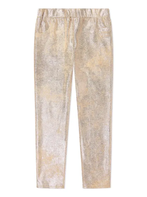 guess kids glitter-embellished trousers