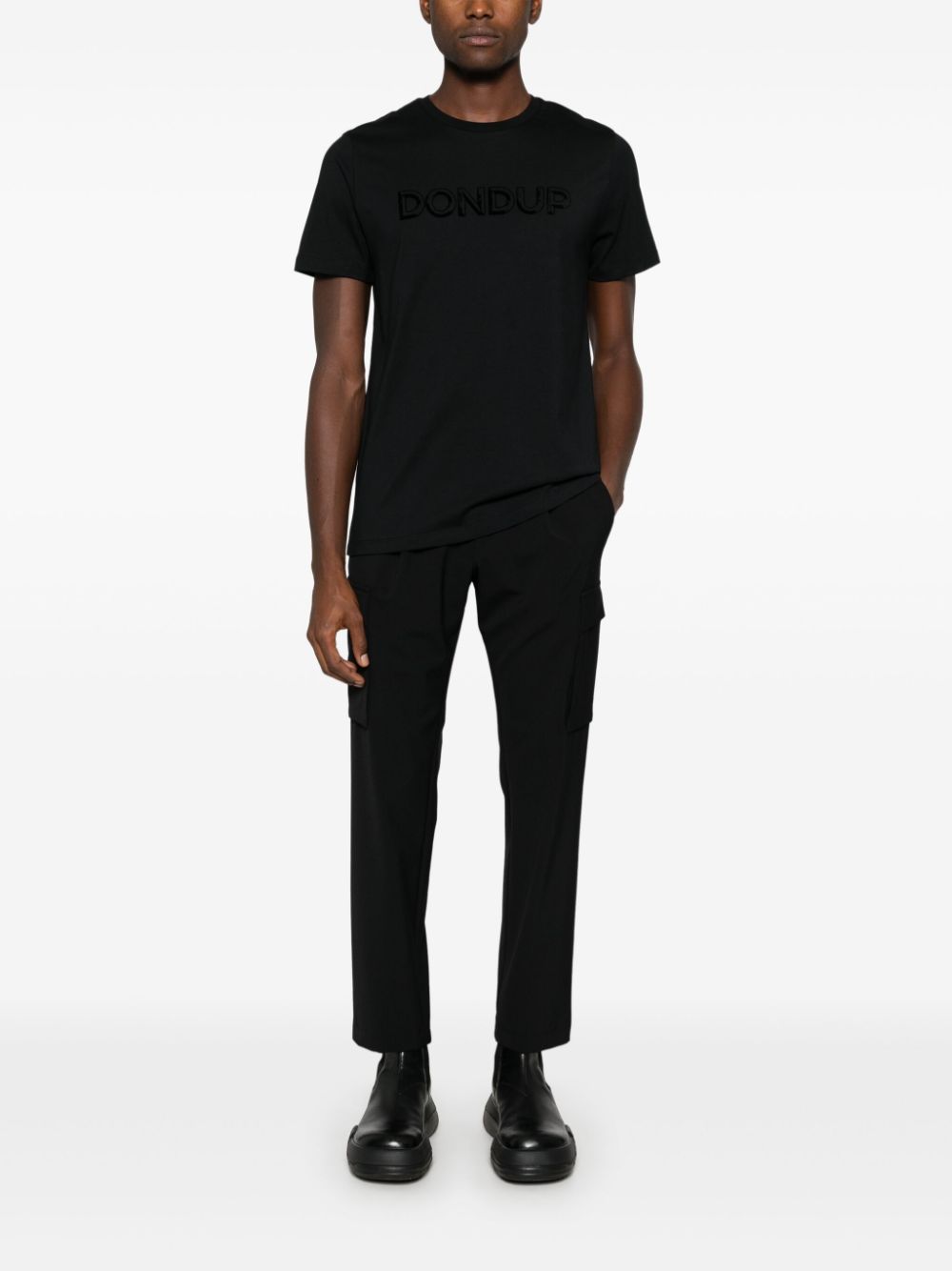 DONDUP logo-print T-shirt - Zwart