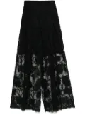 Ermanno Scervino lace palazzo pants - Black