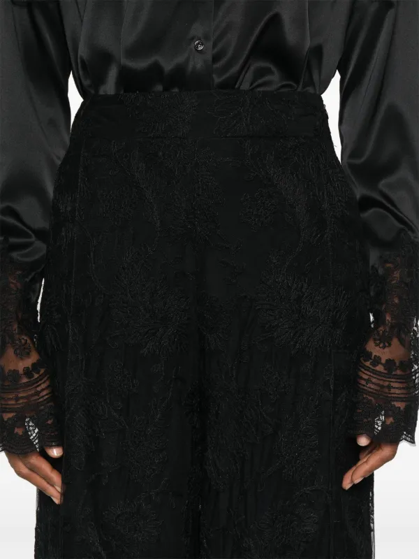 Ermanno Scervino Lace Palazzo Pants | Black | FARFETCH